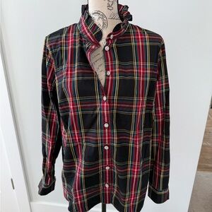 J.Crew Women’s Tartan Plaid Shirt w/ Jewel Buttons